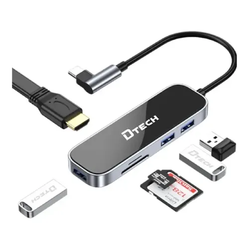 Dtech T0040 7 in 1 Type-C Hub